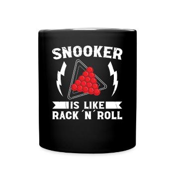 Snooker Like Rack N Roll Billiards 8 Ball Pool - Full Colour Mug - black - Front