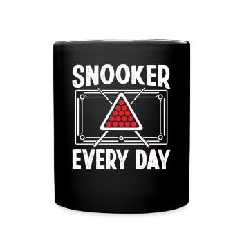 Snooker Every Day Billiards 8 Ball Pool Players - Full Colour Mug - black - Front