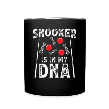 Snooker Is In My DNA Billard 8 Ball Pool Spieler - Tasse einfarbig - Schwarz - Vorne