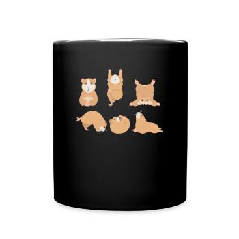 Yoga Hamster Méditation Hamster fait du yoga - Mug uni - noir - Devant