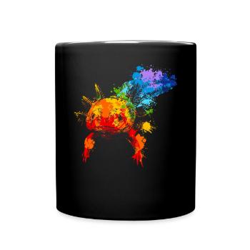 Spray painting Axolotl Colorful Axolotl - Full Colour Mug - black - Front