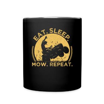 Manger dormir tondre répéter. - Mug uni - noir - Devant