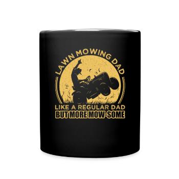 Papa tondre la pelouse - Mug uni - noir - Devant