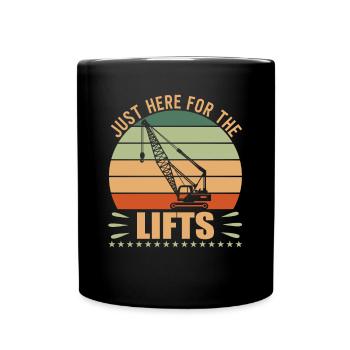 Juste ici pour les grutiers élévateurs - Mug uni - noir - Devant