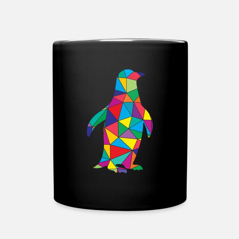 Low Poly Penguin Géométrie Pingouin - Mug uni - noir