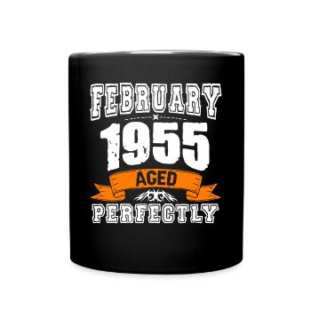 Cadeau d'anniversaire vintage de janvier 1955 - Mug uni - noir - Devant