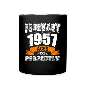 Cadeau d'anniversaire vintage de janvier 1957 - Mug uni - noir - Devant