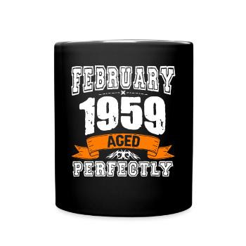 Cadeau d'anniversaire vintage de janvier 1959 - Mug uni - noir - Devant