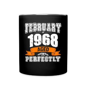 Cadeau d'anniversaire vintage de janvier 1968 - Mug uni - noir - Devant