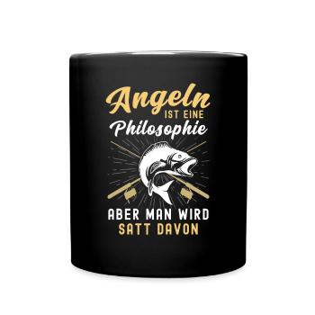 Angeln Fishing Fisher Angelrute Karpfen Rute Fisch - Tasse einfarbig - Schwarz - Vorne