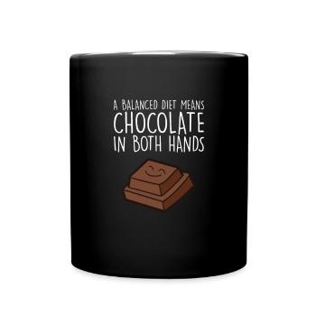 Chocolate Lover Tablettes de chocolat au lait - Mug uni - noir - Devant