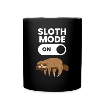 Cute Sloth Lover Gifts Love Sloths Sloth Mode On - Full Colour Mug - black - Front