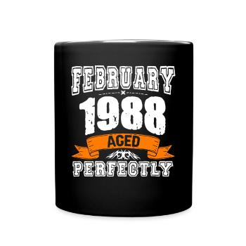 Cadeau d'anniversaire vintage de janvier 1988 - Mug uni - noir - Devant