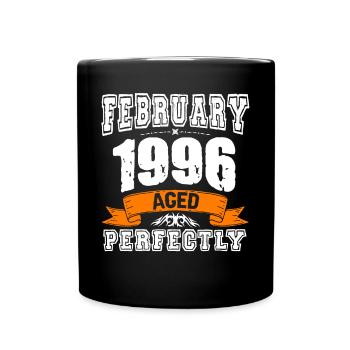 Januar 1996 Vintage Geburtstag Geschenk - Tasse einfarbig - Schwarz - Vorne
