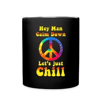 Hippie Cadeau Acidhead Flowerpower Hippi Hippy - Mug uni - noir - Devant