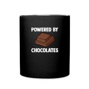 Chocolat drôle Chocolat Citation - Mug uni - noir - Devant