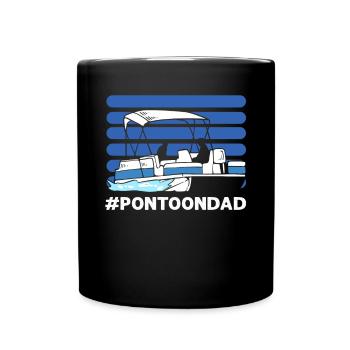Ponton Papa. Pour le capitaine de bateau ponton - Mug uni - noir - Devant