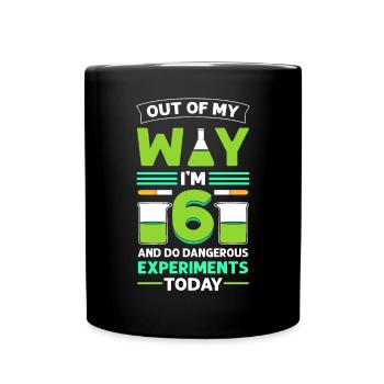 Hors de mon chemin. J’ai 6 ans. 6ème anniversaire - Mug uni - noir - Devant