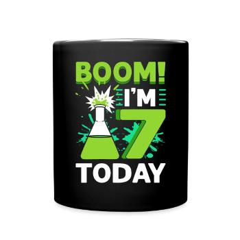 Boom! Aujourd’hui, je suis la fête d’anniversaire des 7ème enfants - Mug uni - noir - Devant