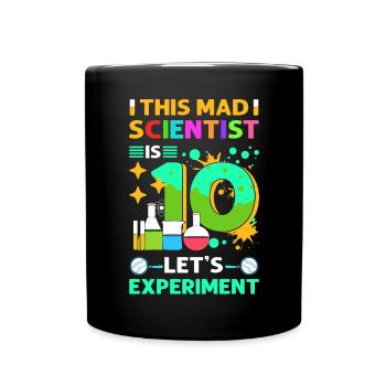 This mad scientist is 10 years old - Full Colour Mug - black - Front