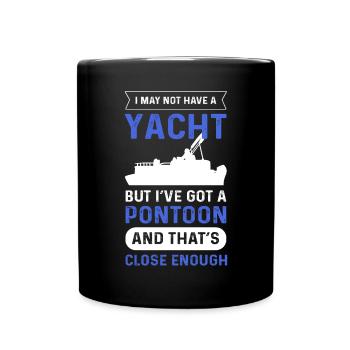 Ponton boat yacht. Capitaine de ponton - Mug uni - noir - Devant