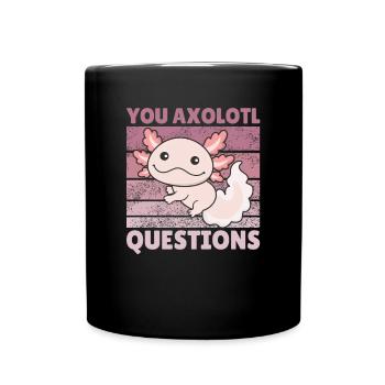 Axolotl lover cute animals children axolotl - Full Colour Mug - black - Front