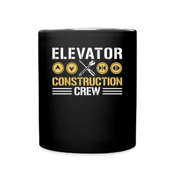 Cadeau de chemise d’équipe de construction d’ascenseur - Mug uni - noir - Devant
