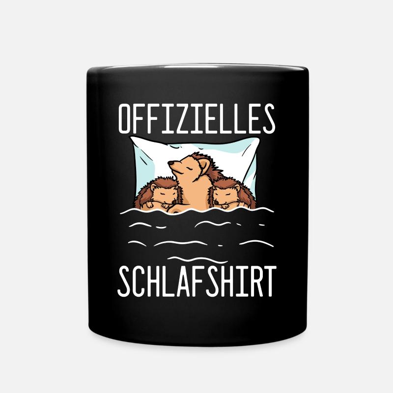 Offizielles Schlafshirt Igel Schlafanzug Igel - Tasse einfarbig - Schwarz