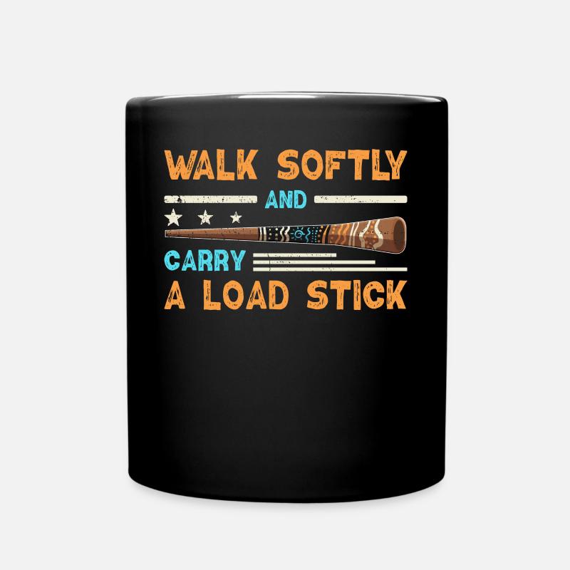 Walk Softly And Carry A Load Stick - Full Colour Mug - black