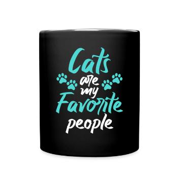 Gift Cat Owner Cat Gift - Full Colour Mug - black - Front
