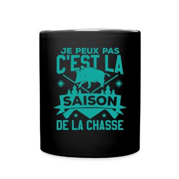C'est La Saison De La Chasse - Mug uni - noir - Devant