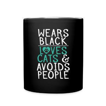 Gift Cat Owner Cat Gift - Full Colour Mug - black - Front