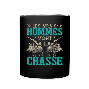 Chasse Chasseur Humour - Mug uni - noir - Devant
