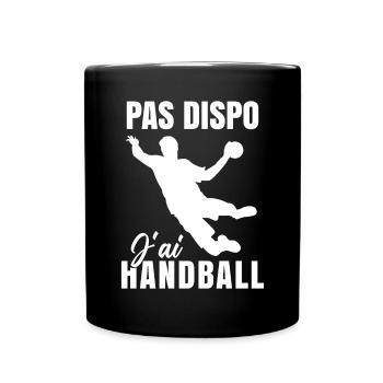 Pas Dispo J'Ai Handball - Mug uni - noir - Devant