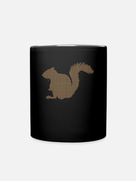 Eichhörnchen - Tasse einfarbig - Schwarz