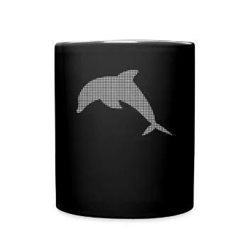 Delfin - Tasse einfarbig - Schwarz - Vorne