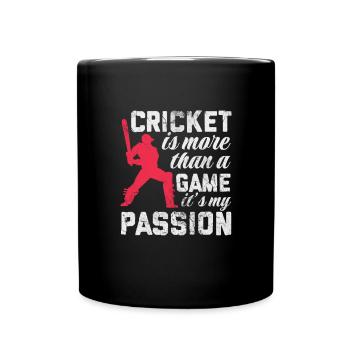 Cricket Sport Cricket Bat Team Gift - Full Colour Mug - black - Front