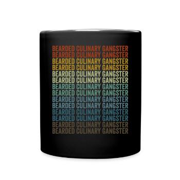 Bearded Culinary Gangster Chef Cooking Ku - Full Colour Mug - black - Front