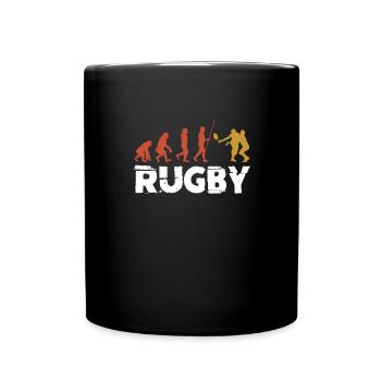 Rugby - Tasse einfarbig - Schwarz - Vorne