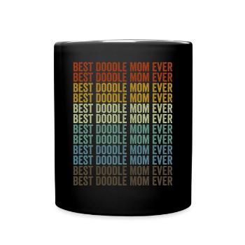 Beste Doodle-Mama aller Zeiten Golden Doodle Hunde - Tasse einfarbig - Schwarz - Vorne