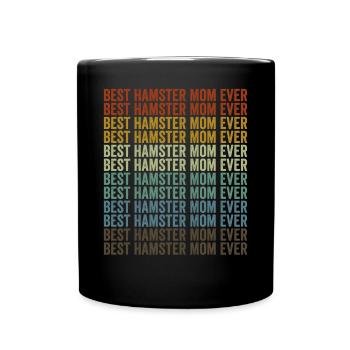 Beste Hamster-Mama aller Zeiten Hamster-Mama - Tasse einfarbig - Schwarz - Vorne