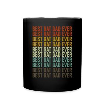 Bester Ratten-Dad aller Zeiten Ratten-Tierbesitzer - Tasse einfarbig - Schwarz - Vorne