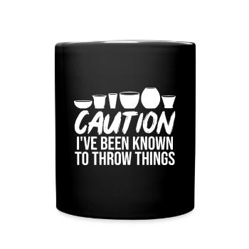 Clay Sculptor Funny Ceramic Artist Pottery Teacher - Full Colour Mug - black - Front