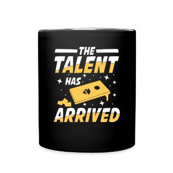 Cornhole Spiel Outdoor Bean Bag Sackloch für - Tasse einfarbig - Schwarz - Vorne