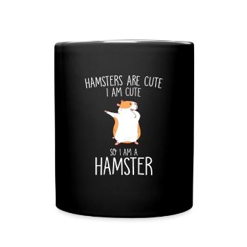 Les hamsters sont mignons Je suis mignon - Mug uni - noir - Devant