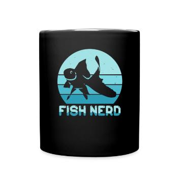 Funny Aquatic Fish Nerd - Full Colour Mug - black - Front