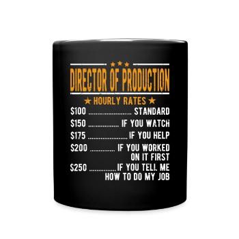 Directeur de production Salaire horaire - Mug uni - noir - Devant