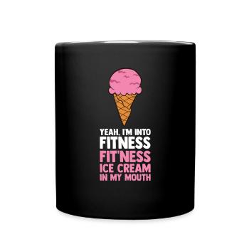 Lustiges Eiscreme-Zitat - Tasse einfarbig - Schwarz - Vorne