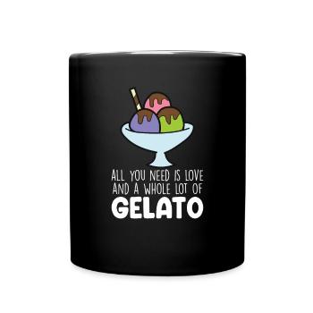 Lustiges Eiscreme-Zitat - Tasse einfarbig - Schwarz - Vorne