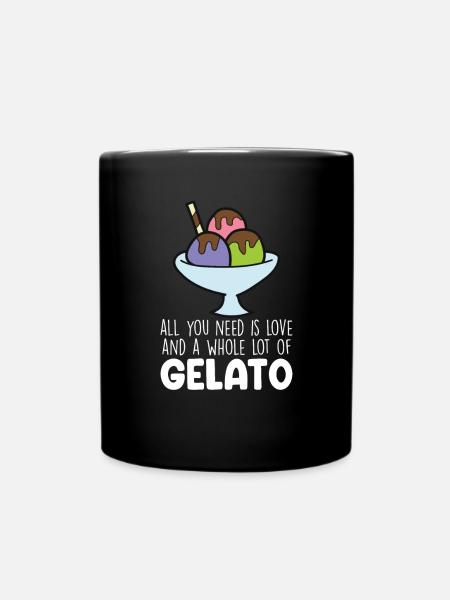 Lustiges Eiscreme-Zitat - Tasse einfarbig - Schwarz